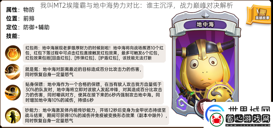 我叫MT2埃隆霸與地中海勢力對比